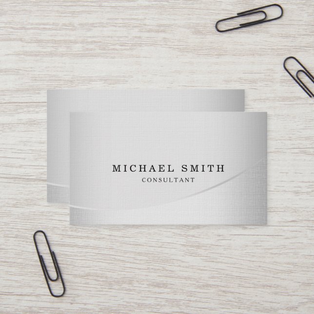 Tarjeta De Visita Personalizado personalizado elegante moderno llano (Anverso/Reverso In Situ)