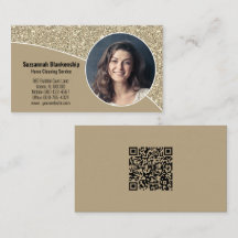 Personalizado Photo Faux Gold Purpurina QR Code Pr