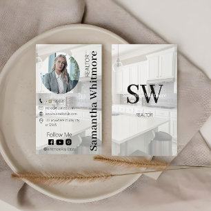 Tarjeta De Visita Personalizado Photo Realtor Profesional Inmobiliar