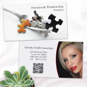 Tarjeta De Visita Personalizado Photo y QR Code Health Professional