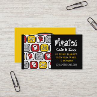 Tarjeta De Visita Personalizado Pirata Barco Skulls Huesos Chicos di