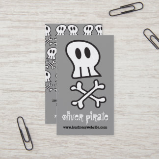 Tarjeta De Visita Personalizado Pirata Barco Skulls Huesos Chicos di