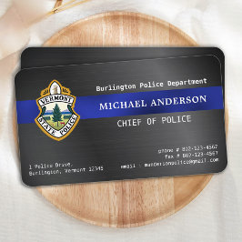 Tarjeta De Visita Personalizado policial con logotipo Silver Blue