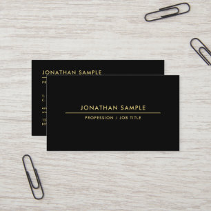 Tarjeta De Visita Personalizado profesional Código QR Elegante Negro