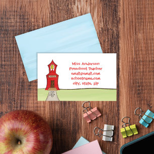 Tarjeta De Visita Personalizado profesional de clase docente