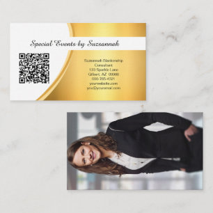 Tarjeta De Visita Personalizado profesional de oro Foto Código QR