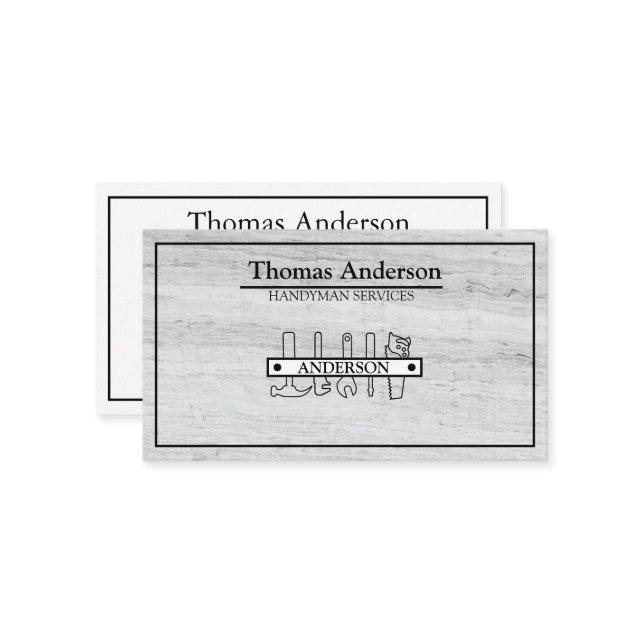 Tarjeta De Visita Personalizado profesional de reparación del hogar  (Anverso/Reverso In Situ)