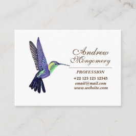 Tarjeta De Visita Personalizado Profesional del arte del colibrí