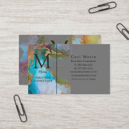 Tarjeta De Visita Personalizado profesional elegante monograma