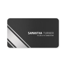 Personalizado profesional elegante plateado negro 