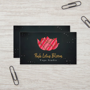 Tarjeta De Visita Personalizado profesional Lotus Logotipo Yoga Stud