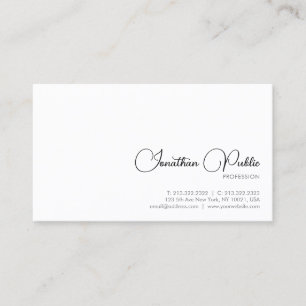 Tarjeta De Visita Personalizado Profesional Moderno Elegante Simple