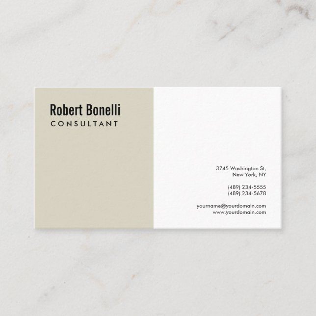 Tarjeta De Visita Personalizado profesional moderno minimalista (Anverso)