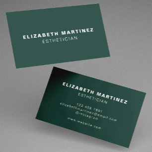 Tarjeta De Visita Personalizado profesional moderno verde oscuro min