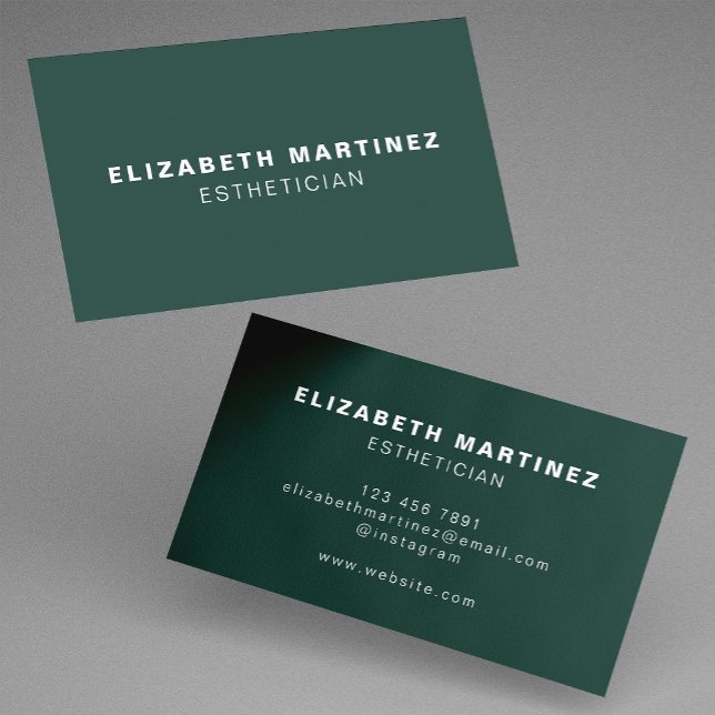 Tarjeta De Visita Personalizado profesional moderno verde oscuro min (Subido por el creador)