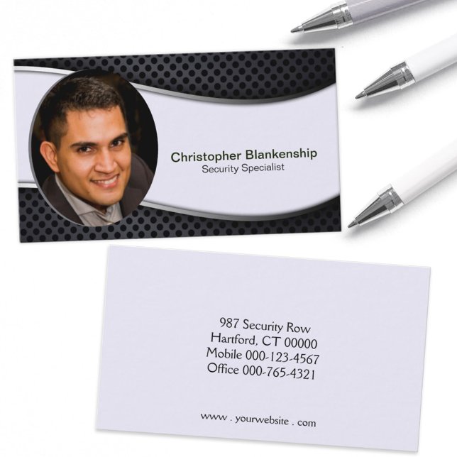 Tarjeta De Visita Personalizado Professional Security Black White (Subido por el creador)