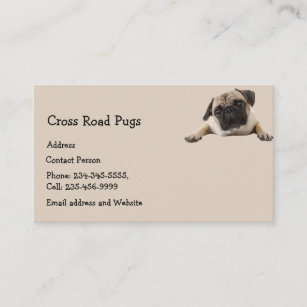 Tarjeta De Visita Personalizado Pug Perro Mascota Logotipo animal Bu