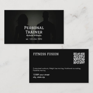 Tarjeta De Visita Personalizado QR Entrenador personal