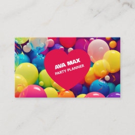 Tarjeta De Visita Personalizado QR Fiesta Planner Ballon