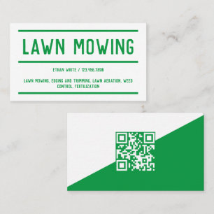 Tarjeta De Visita Personalizado QR Lawn Mowing