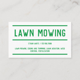 Tarjeta De Visita Personalizado QR Lawn Mowing