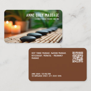 Tarjeta De Visita Personalizado QR Massage Spa