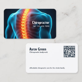 Tarjeta De Visita Personalizado Quiropráctico QR