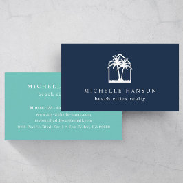 Tarjeta De Visita Personalizado Realtor de Palm Trees House