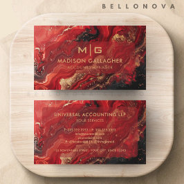 Tarjeta De Visita Personalizado Red Black Gold Space Cosmos Profesio