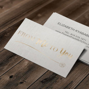 Tarjeta De Visita Personalizado Relieve metalizado Faux Gold Logotip