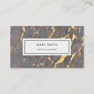 Tarjeta De Visita Personalizado Resumen Elegante Mármol Faux Gold
