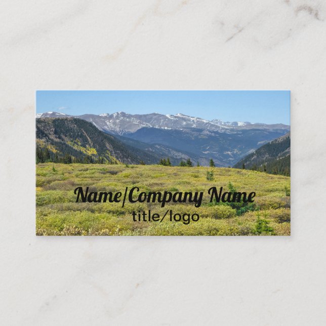 Tarjeta De Visita Personalizado Rocky Mountains arte fotográfico de  (Anverso)