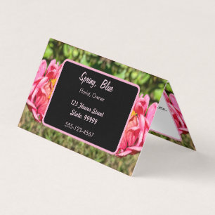 Tarjeta De Visita Personalizado Rosa Zinnias
