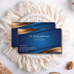 Tarjeta De Visita Personalizado Royal Blue Gold Profesional moderno