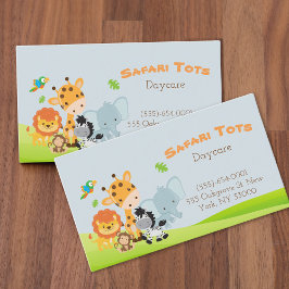 Tarjeta De Visita Personalizado Safari Animal Daycare