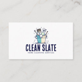 Tarjeta De Visita Personalizado Servicio de limpieza del hogar QR Ph