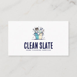 Tarjeta De Visita Personalizado Servicio de limpieza del hogar QR Ph