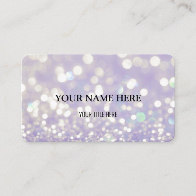 Tarjeta De Visita Personalizado Shimmering Bokeh (Anverso)