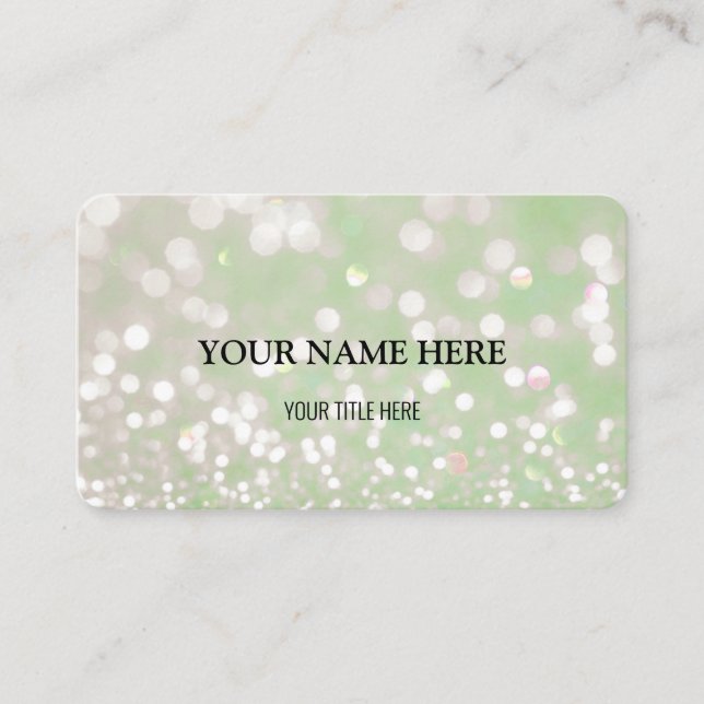 Tarjeta De Visita Personalizado Shimmering Bokeh (Anverso)