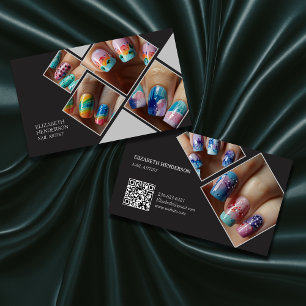 Tarjeta De Visita Personalizado simple Artista de uñas Moda de belle