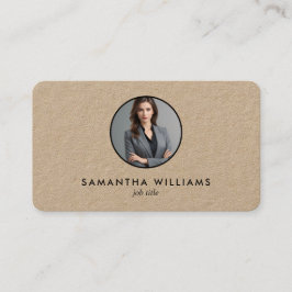 Tarjeta De Visita Personalizado simple de cabeza QR Photo o Logo Kra