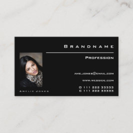 Tarjeta De Visita Personalizado simple en blanco y negro