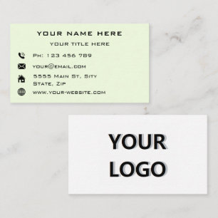 Tarjeta De Visita Personalizado Su Nombre De Logotipo Contacto Infor
