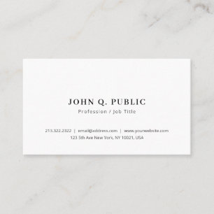 Tarjeta De Visita Personalizado Su Texto Moderno Elegante Simple Min