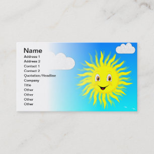 Tarjeta De Visita Personalizado Sunshine