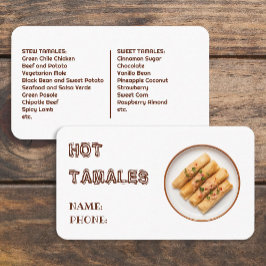 Tarjeta De Visita Personalizado Tamales