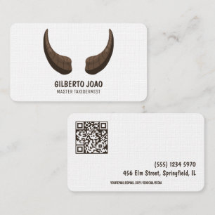 Tarjeta De Visita Personalizado taxidermista QR