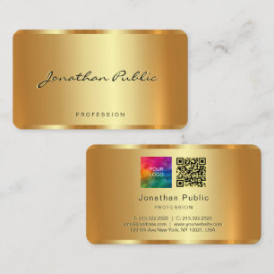 Tarjeta De Visita Personalizado Texto del logotipo Código QR Plantil