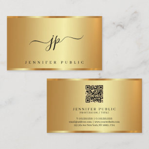 Tarjeta De Visita Personalizado Texto manuscrito Monograma Glamour O