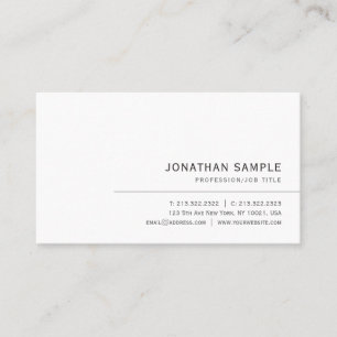 Tarjeta De Visita Personalizado Texto Moderno Elegante Profesional M